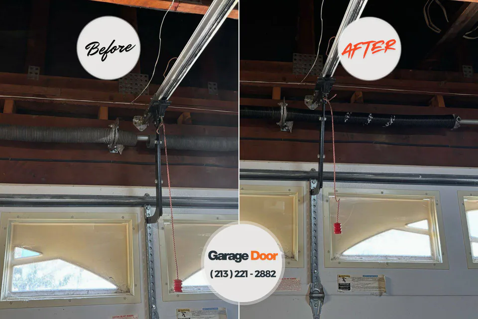 Before and after: garage door repair Greensburg, PA